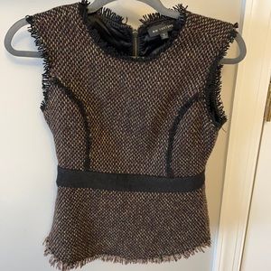 Stunning full back zip tweed boutique top